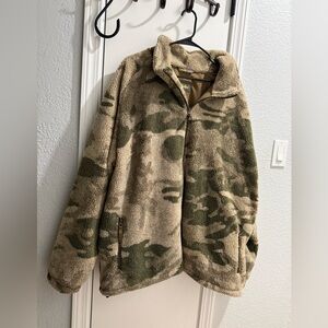 Cabela’s Camo Fleece Jacket – Full Zip Sherpa Lined – Men’s 3XL